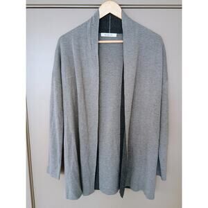 Kokun Gray Open Front Cardigan bamboo cashmere Luxe Knit soft minimalist cozy